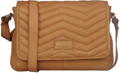 

Justanned Women Casual Tan Genuine Leather Sling Bag