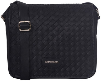 Justanned Women Casual Black Genuine Leather Sling Bag