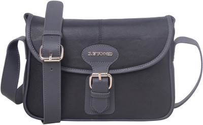 Justanned Women Casual Black Genuine Leather Sling Bag