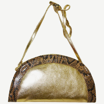 41% OFF on Jeane Sophie Women Evening/Party Gold Genuine Leather Sling Bag