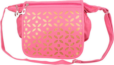 

Lovbird Women Casual Pink PU Sling Bag