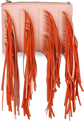 

Amatra Women Casual Orange, Pink Leatherette Sling Bag
