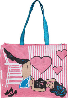 

Allure Design Women Casual Pink Jute Hand-held Bag