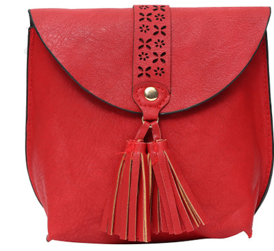

Hawai Women Evening/Party Red PU Sling Bag