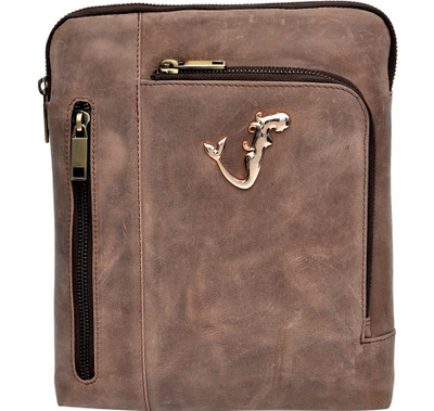 

Hawai Men & Women Formal Brown Genuine Leather Sling Bag
