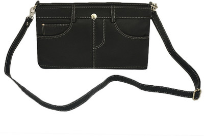 

Rivory Bros Women Casual Black Genuine Leather Sling Bag