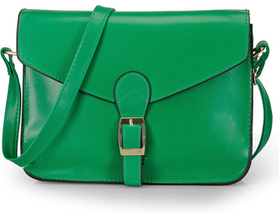 

Bags Craze Women Formal Green PU Sling Bag