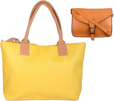 

Skys & Ray Shoulder Bag(Yellow, Brown), Brown;yellow
