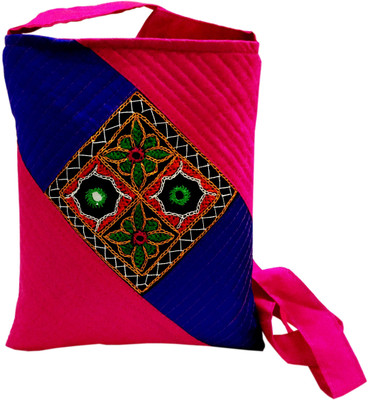

Minky's Decor Girls Casual Pink, Blue Polyester, Silk, Cotton Sling Bag, Blue;pink