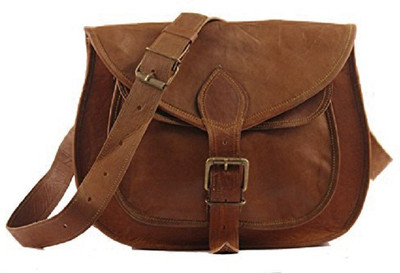 

Pranjals House Women Casual Brown Genuine Leather Shoulder Bag