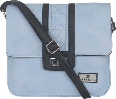 

Esbeda Women Casual Blue Leatherette Sling Bag