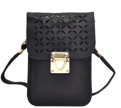 

Hawai Girls Casual Black PU Sling Bag