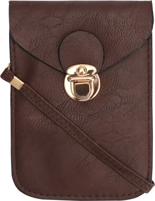 

Ananya Women Casual Brown Leatherette Sling Bag