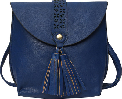 

Hawai Women Evening/Party Blue PU Sling Bag