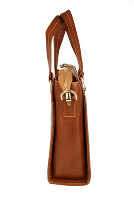

pingooz Women Casual Brown Genuine Leather Tote