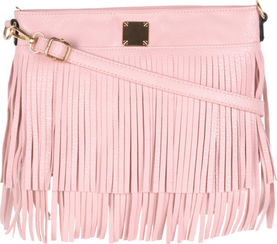 

Kleio Women Casual Pink PU Sling Bag