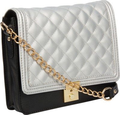 

Adaira Girls Evening/Party Silver PU Sling Bag