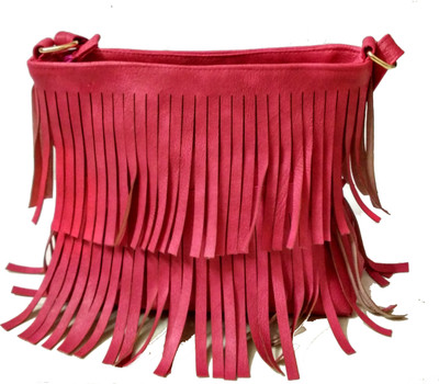

Craveforit Girls Casual Pink PU Sling Bag