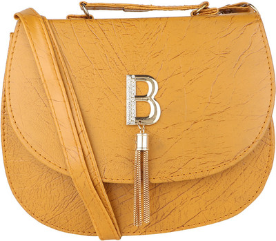 

Emblazon Women Casual Yellow PU Sling Bag