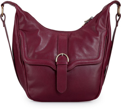 

Phive Rivers Women Casual Maroon Genuine Leather Sling Bag