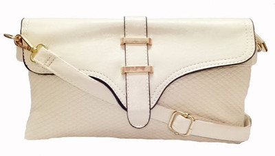 

La Fleur Women Casual White Rexine Sling Bag