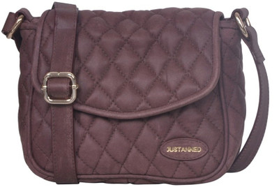 

Justanned Women Casual Brown Genuine Leather Sling Bag