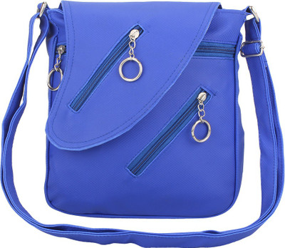 

Lovbird Women Casual Blue PU Sling Bag