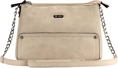 

Lavie Women Casual Beige PU Sling Bag