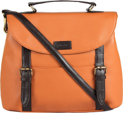 Purseus Women Casual Brown PU Sling Bag