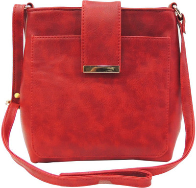 

Madame Exclusive Women Casual Red Leatherette Sling Bag