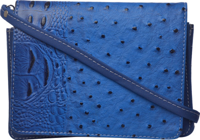 

Exotique Women Casual Blue Leatherette Sling Bag