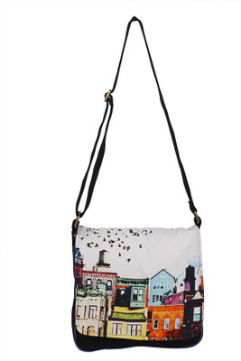 

Carry on Bags Women Casual Black Canvas Sling Bag