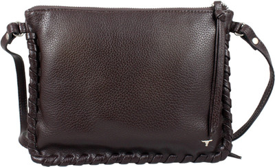 

Bulchee Women Casual Brown Leatherette Sling Bag
