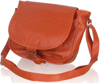 

Scarlett Women Casual Orange PU Sling Bag