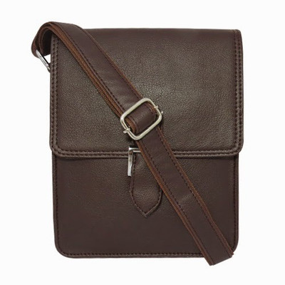Chimera Leather Men Casual Brown Leatherette Sling Bag