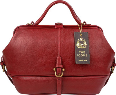 

Hidesign Women Formal Red Genuine Leather Satchel