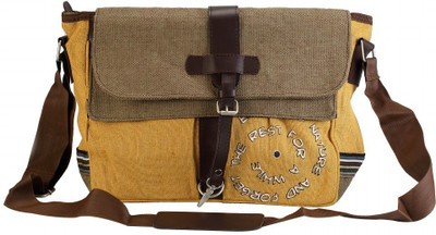 

The Jute Shop Women Casual Yellow Cotton Sling Bag
