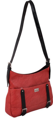 

Alifs Girls Casual Red Leatherette Sling Bag