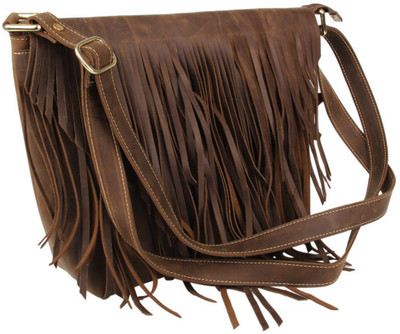 

pingooz Women Casual Brown Genuine Leather Shoulder Bag
