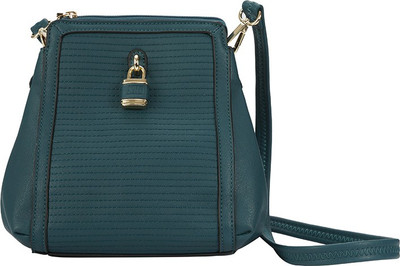 AND Women Casual Blue PU Sling Bag
