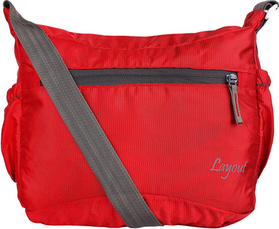 

Layout Men Casual Red Polyester Sling Bag