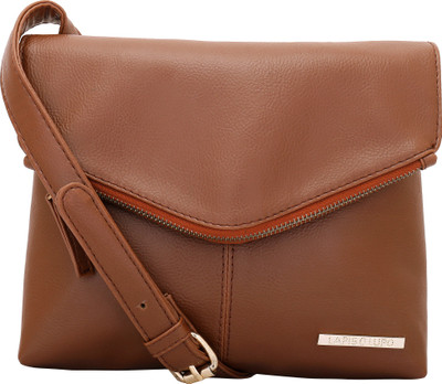 

LAPIS-O- LUPO Women Casual Tan PU Sling Bag
