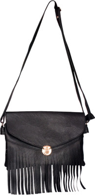 

Deox Girls Casual Black PU Sling Bag
