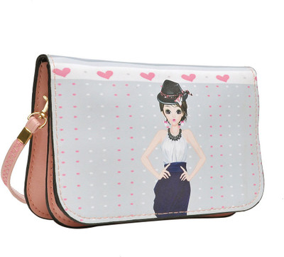 

Hawai Girls Casual Grey PU Sling Bag