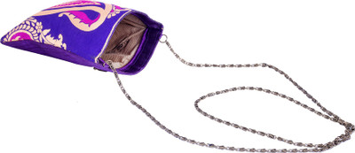 

Angelfish Girls Casual Purple Brocade Sling Bag
