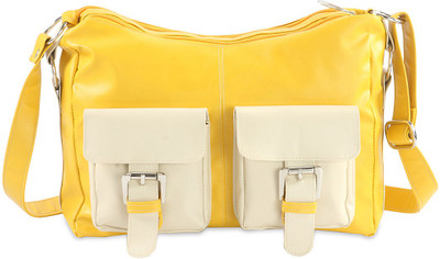 

Goodwill Leather Art Women Casual Yellow, Beige PU Sling Bag, Beige;yellow