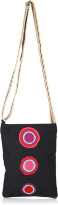 

Anekaant Women Casual Black Canvas Sling Bag
