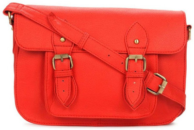 

Peperone Women Casual Orange PU Sling Bag