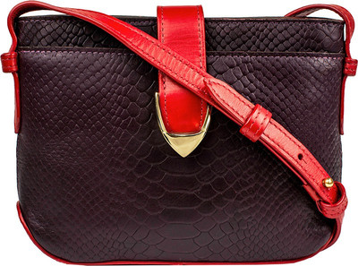 Hidesign Women Formal Black Genuine Leather Sling Bag