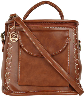 

Moedbuille Women Casual Tan PU Sling Bag